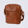 Sac à bandoulière Bear Renny, sac bandoulière unisexe en cuir cognac