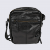 Sac à bandoulière Bear Renny, sac bandoulière unisexe en cuir noir