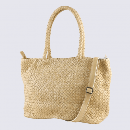 Sac Bear Design Suus, sac femme en cuir de vachette baltic beige