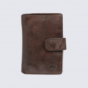 Mini portefeuille Bear, mini portefeuilles intelligent en cuir brun