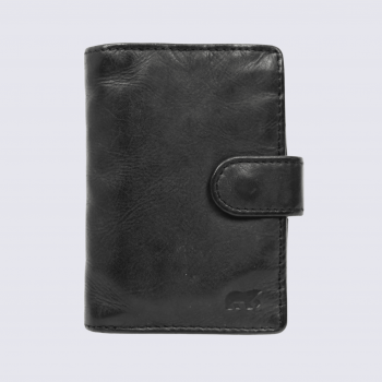 Mini portefeuille Bear, mini portefeuilles intelligent en cuir noir