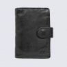 Mini portefeuille Bear, mini portefeuilles intelligent en cuir noir