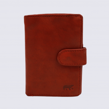 Mini portefeuille Bear, mini portefeuilles intelligent en cuir rouge