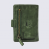 Mini portefeuille Bear, mini portefeuilles intelligent en cuir vert