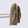 Sac à bandoulière Bear, sac bandoulière unisexe en cuir brun