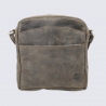 Sac à bandoulière Bear, sac bandoulière unisexe en cuir brun