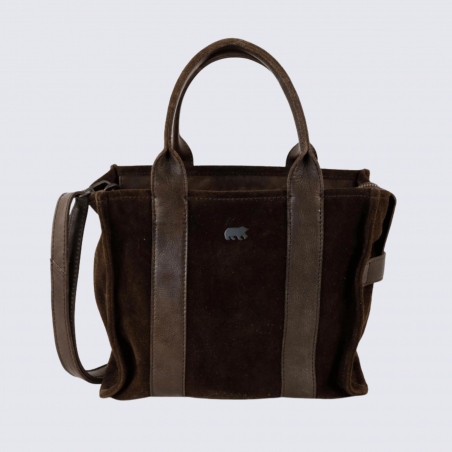 Sac fourre tout Bear, sac fourre tout Nova femme en cuir brun