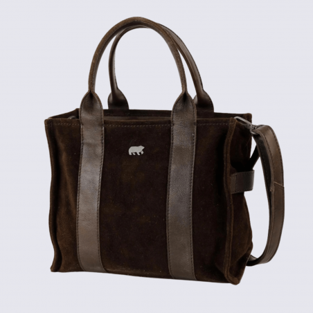 Sac fourre tout Bear, sac fourre tout Nova femme en cuir brun