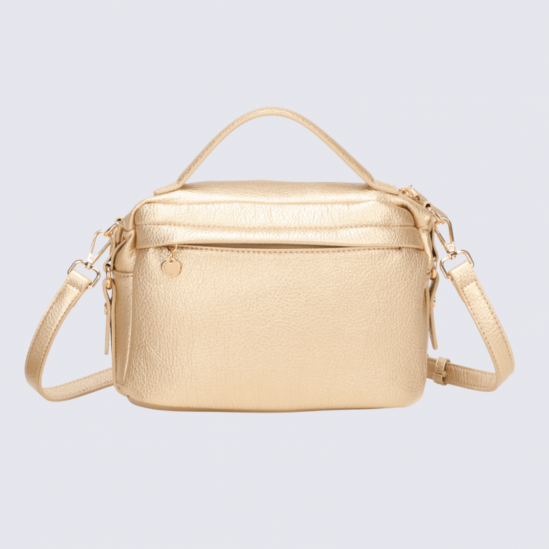 Sac à main Lulu Castagnette, sac à main Aisha doré