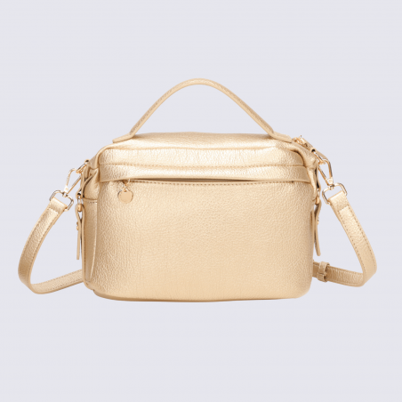Sac à main Lulu Castagnette, sac à main Aisha doré