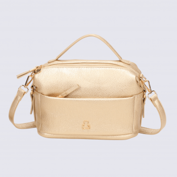 Sac à main Lulu Castagnette, sac à main Aisha doré