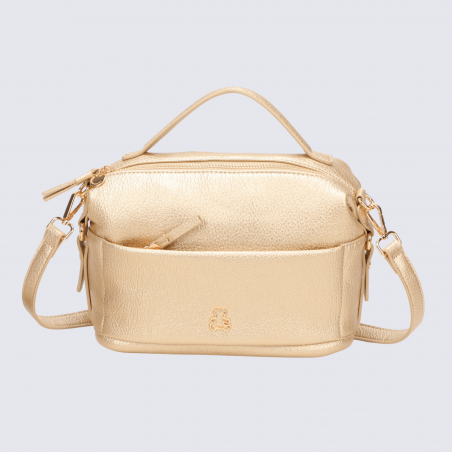 Sac à main Lulu Castagnette, sac à main Aisha doré