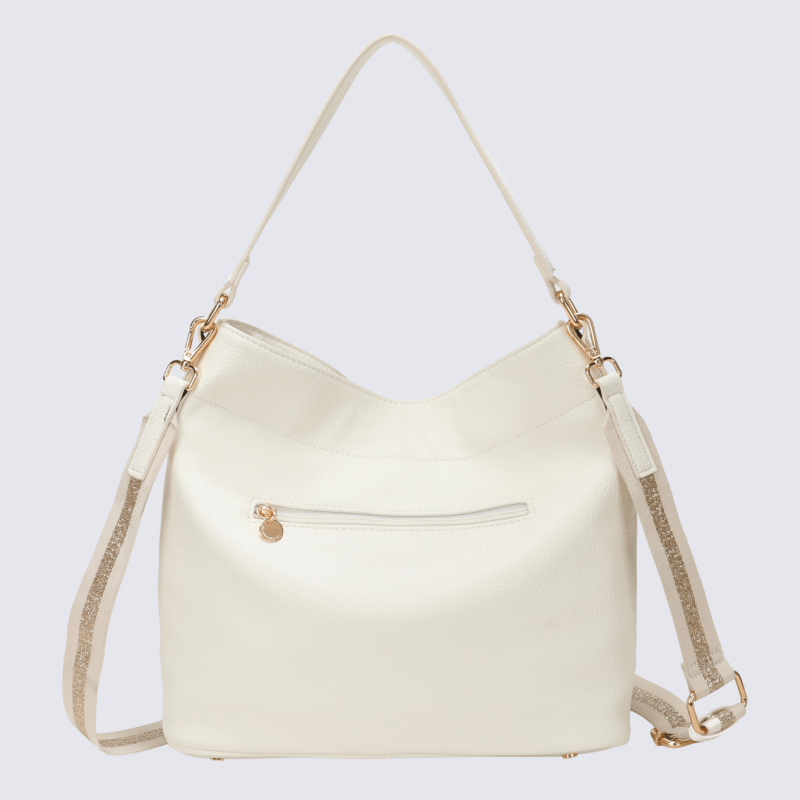 Sac à main Lulu Castagnette, sac à main Aissam écru