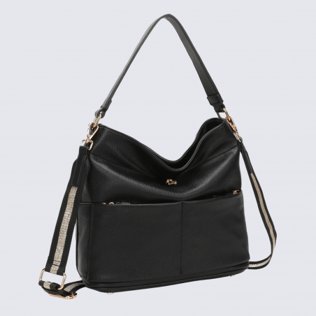 Sac à main Lulu Castagnette, sac à main Aissam noir