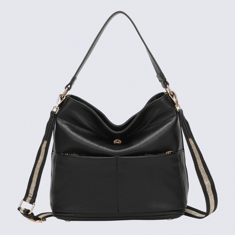 Sac à main Lulu Castagnette, sac à main Aissam noir