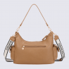 Sac à main Lulu Castagnette, sac à main Albane brun beige