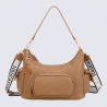 Sac à main Lulu Castagnette, sac à main Albane brun beige