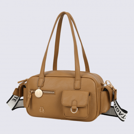 Sac à main Lulu Castagnette, sac à main Albert brun beige