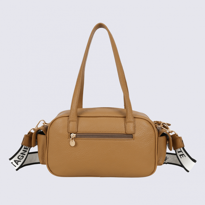 Sac à main Lulu Castagnette, sac à main Albert brun beige