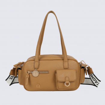 Sac à main Lulu Castagnette, sac à main Albert brun beige