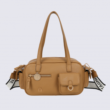 Sac à main Lulu Castagnette, sac à main Albert brun beige
