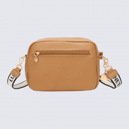 Sac à main Lulu Castagnette, sac à main Zahra brun beige