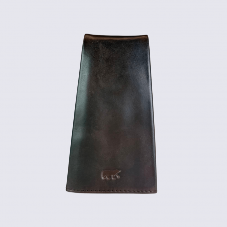 Porte clés Bear, porte clés unisexe en cuir brun