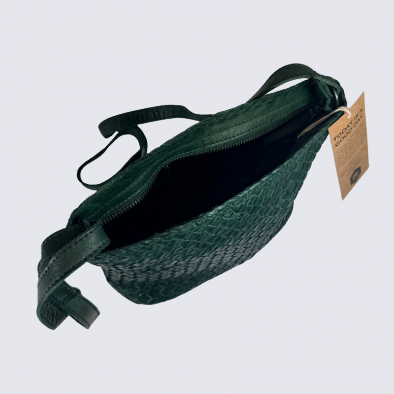 Sac à bandoulière Bear, sac à bandoulière Joan pour femme en cuir vert