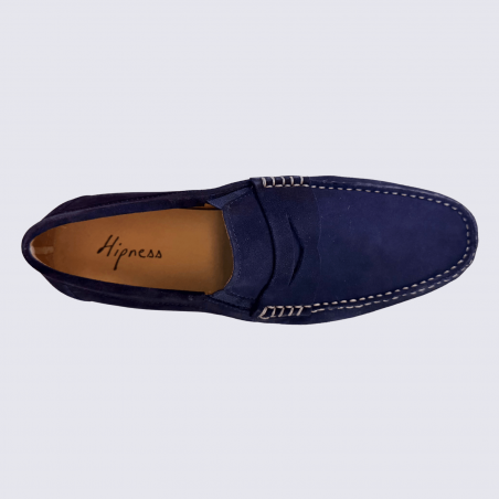 Mocassins Arima, mocassins tendances homme en cuir marine