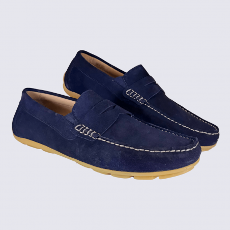 Mocassins Arima, mocassins tendances homme en cuir marine