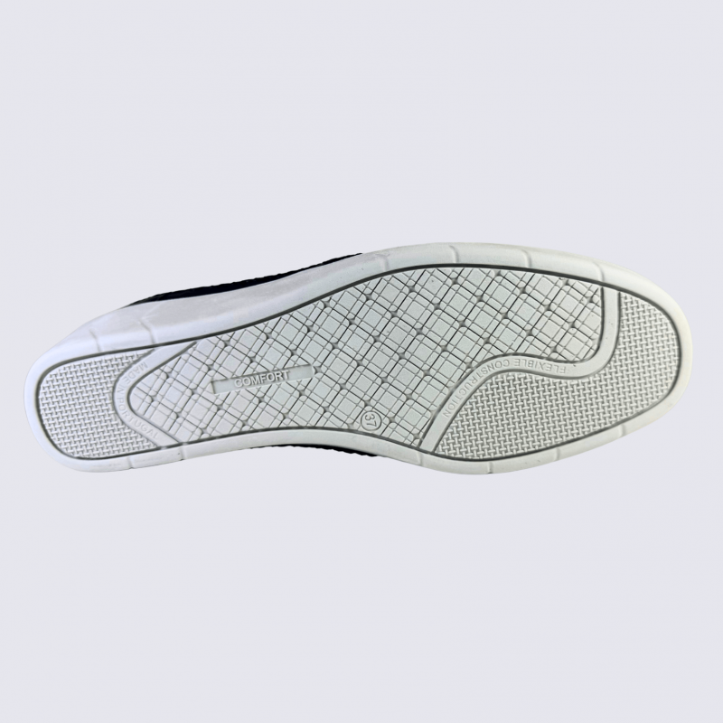 Loafer Arima, loafer à enfiler perforé femme en cuir marine