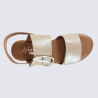 Nu-pieds Aros by Arima, nu pieds femme confort à brides en cuir champagne