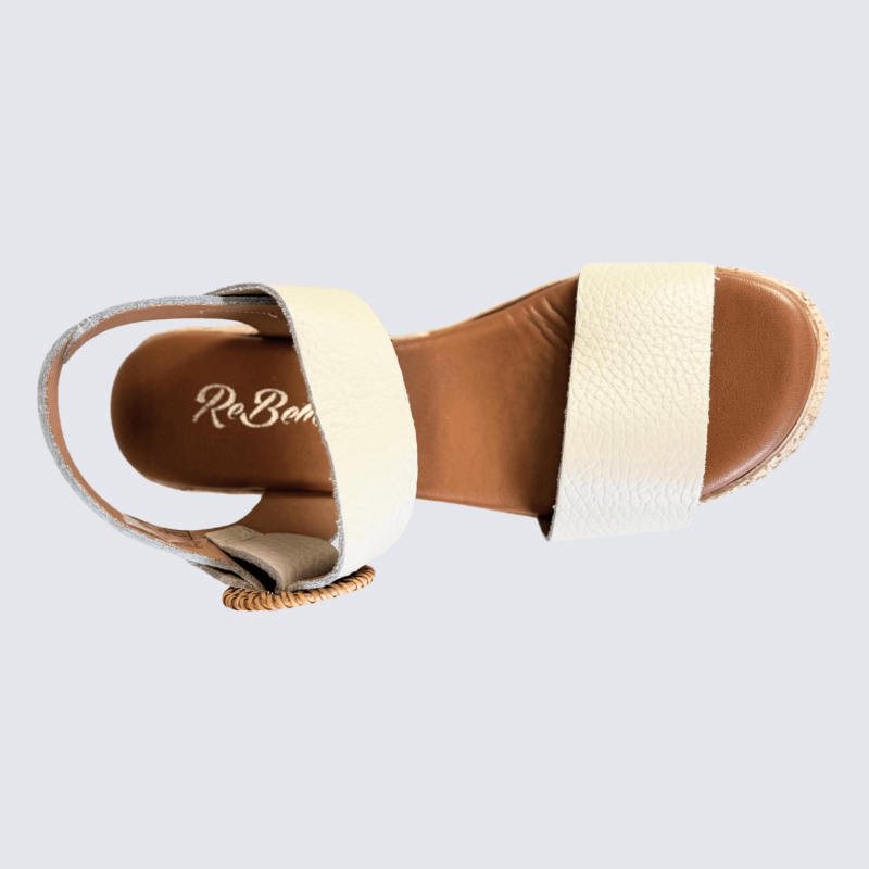 Nu-pieds Aros by Arima, nu-pieds femme confort à brides en cuir beige