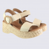 Nu-pieds Aros by Arima, nu-pieds femme confort à brides en cuir beige