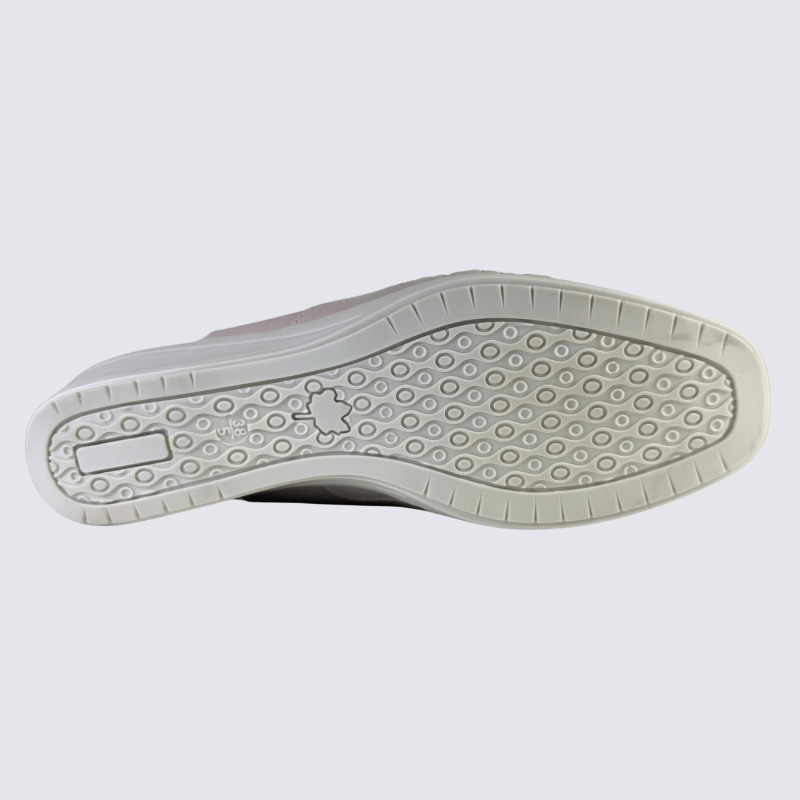 Chaussures Arima, chaussures fermées velcro femme en cuir nude
