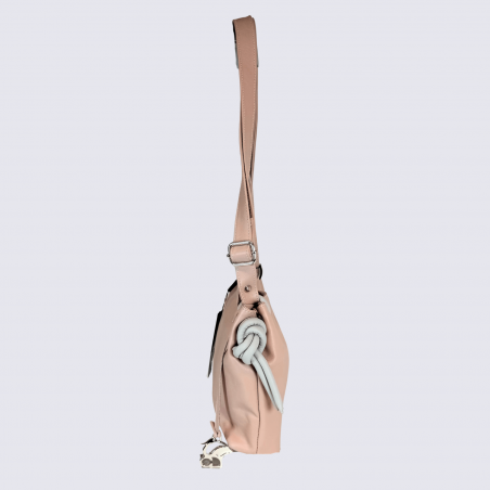 Sac Charlotte, sac tendance femme en cuir poudre gris