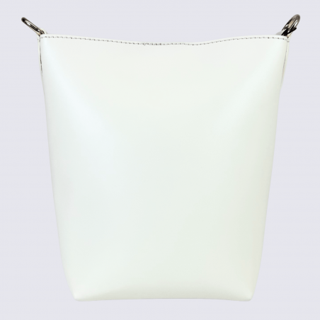 Sac Charlotte, Sac Élégant Compacte Femme en Cuir Lait
