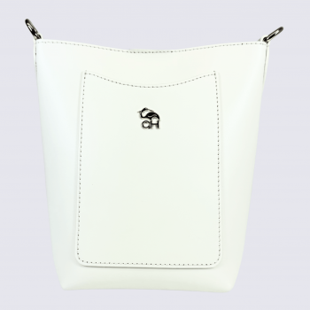 Sac Charlotte, Sac Élégant Compacte Femme en Cuir Lait