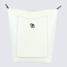 Sac Charlotte, Sac Élégant Compacte Femme en Cuir Lait