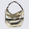 Sac à bandoulière Charlotte, sac à main en cuir métallisé platine