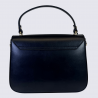 Sac à bandoulière Charlotte, sac à main en cuir lisse noir