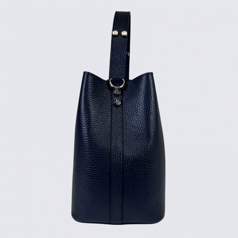 Mini sac Charlotte, sac bandoulière moderne femme en cuir marine