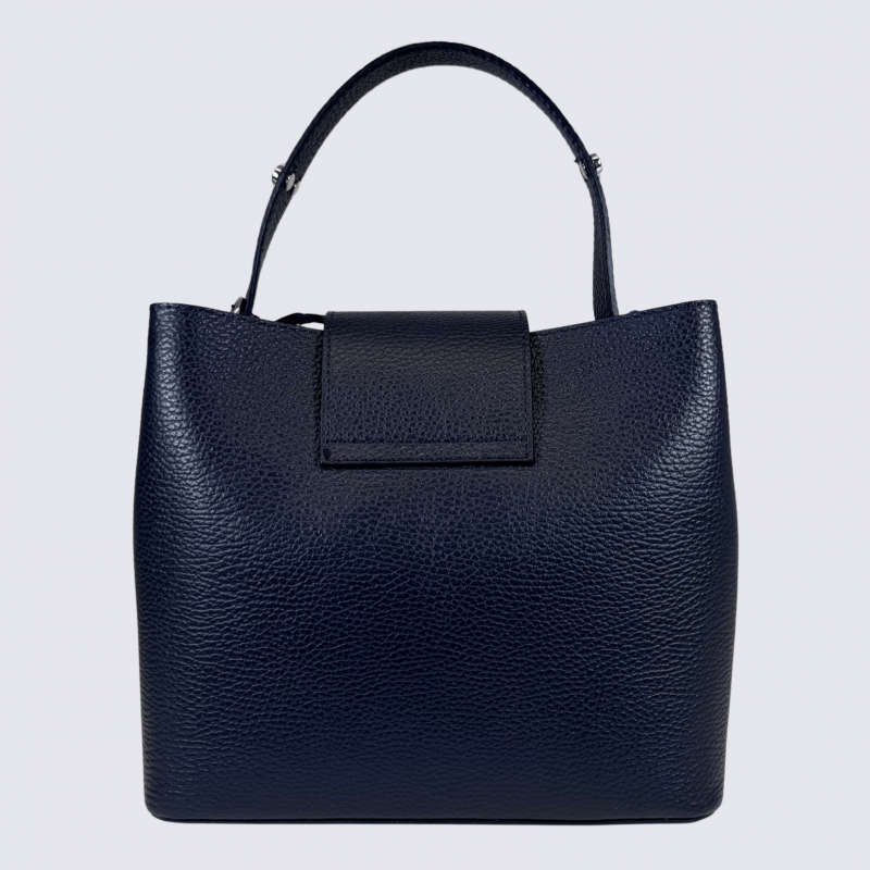 Mini sac Charlotte, sac bandoulière moderne femme en cuir marine