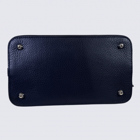 Mini sac Charlotte, sac bandoulière moderne femme en cuir marine