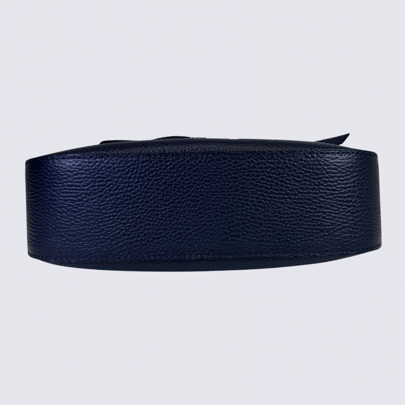 Mini sac Charlotte, sac bandoulière moderne femme en cuir marine