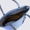 Sac Charlotte, sac bandoulière moderne femme en cuir azur