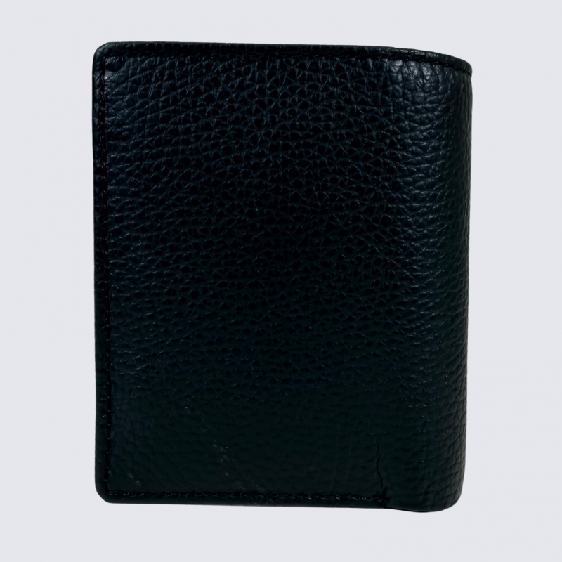 Porte feuilles Charlotte, porte feuilles moderne femme en cuir noir