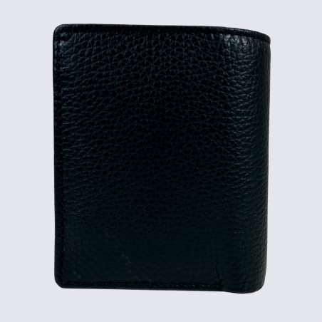Porte feuilles Charlotte, porte feuilles moderne femme en cuir noir
