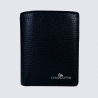 Porte feuilles Charlotte, porte feuilles moderne femme en cuir noir