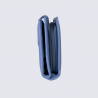 Porte feuilles Charlotte, porte feuilles moderne femme en cuir bleu ciel